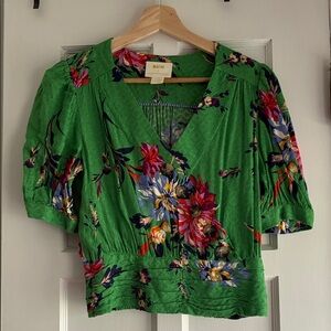 Anthropologie Maeve Floral Blouse